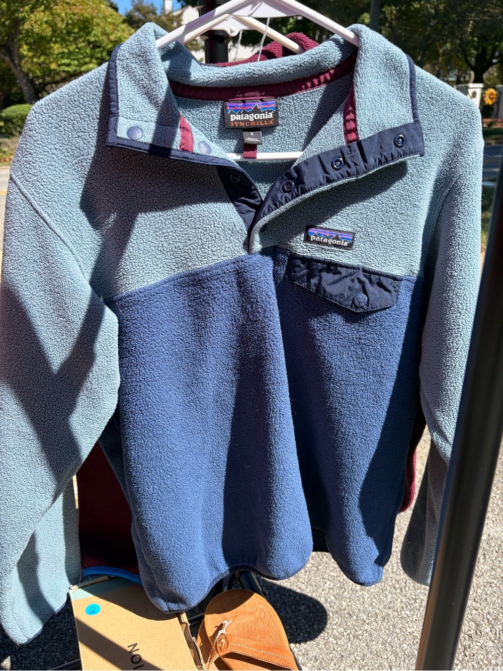 Patagonia Two-Tone Blue Snap-T Fleece Jacket